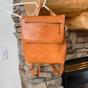 Ellington Tan Leather Backpack